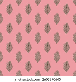 Seamless pattern with tropical leaves doodle for decorative print, wrapping paper, greeting cards, wallpaper and fabric