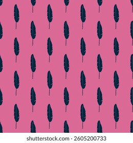 Seamless pattern with tropical leaves doodle for decorative print, wrapping paper, greeting cards, wallpaper and fabric