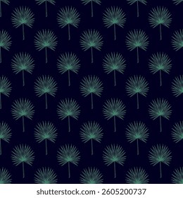 Seamless pattern with tropical leaves doodle for decorative print, wrapping paper, greeting cards, wallpaper and fabric