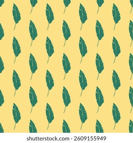 Seamless pattern with tropical leaves doodle for decorative print, wrapping paper, greeting cards, wallpaper and fabric