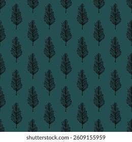 Seamless pattern with tropical leaves doodle for decorative print, wrapping paper, greeting cards, wallpaper and fabric