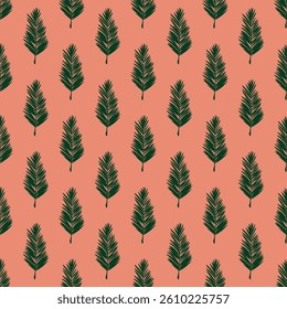 Seamless pattern with tropical leaves doodle for decorative print, wrapping paper, greeting cards, wallpaper and fabric
