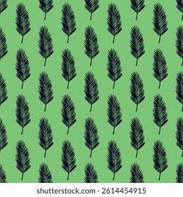 Seamless pattern with tropical leaves doodle for decorative print, wrapping paper, greeting cards, wallpaper and fabric