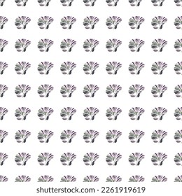 Seamless pattern with tropical leaves. Stylized floral background. Design for fabric, textile print, wrapping paper, cover, poster. Vector illustration in retro style.