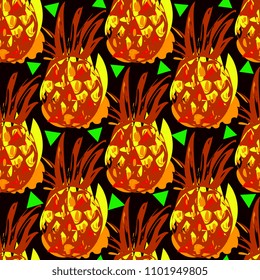 Seamless pattern with tropical motif