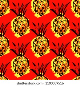 Seamless pattern with tropical motif