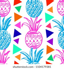 Seamless pattern with tropical motif