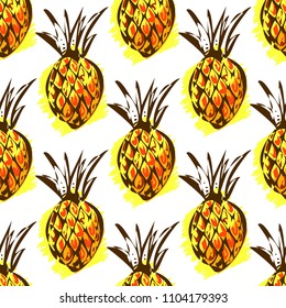 Seamless pattern with tropical motif