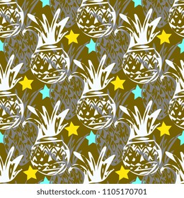 Seamless pattern with tropical motif