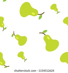 The Seamless pattern. Tropical ornament green pear