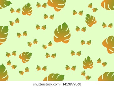 Seamless pattern with tropical palm leaves background. Vector eps 10