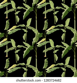 seamless pattern, with tropical plants