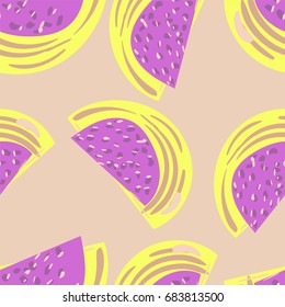 Seamless pattern in tropical style. Exotic fruit hawaiian backdrop. Ideal for textile, cover, poster, invitation, card, brochure, wallpaper, scrapbook, banner, header,wraps, web, home or cafe decor