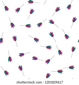 Seamless Pattern tulip are bright. For your design. Vector.