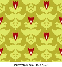 Seamless pattern tulip  easter Flower
