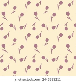 seamless pattern of tulip flowers