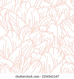 Seamless pattern with tulip flowers. Beautiful decorative plants.