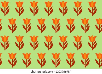 Seamless pattern with tulips. Vector background for fabric, wrapping paper, print and web projects