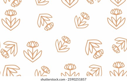 Seamless pattern of tulips for wallpaper, fabric and clothes, elegant and luxurious impression