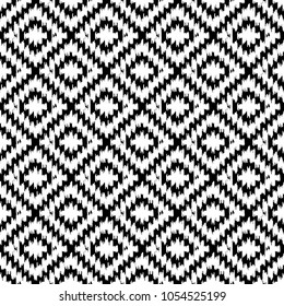 Nahtloses Muster Türkischer Teppich weiß schwarz. Patchwork Mosaik orientalischen Kilim Teppich mit traditionellen folk geometrischen Ornament. Stammesart. Vektorgrafik