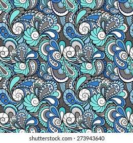 seamless pattern with turkish and indian elements