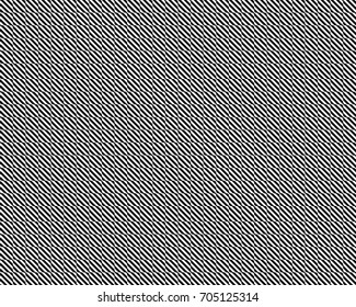 Seamless pattern with turned squares (rhombuses), striped black white diagonal lines. Optical illusion effect. Geometric tile in op art style. Vector illusive background. Futuristic vibrant design.