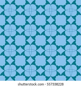Seamless pattern. Turquoise ornament