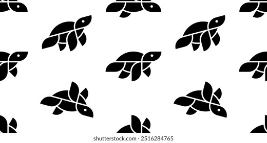 Seamless pattern with Turtle. isolated on white background