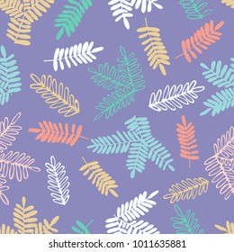 Seamless pattern with twigs. Can be used for printing on paper, stickers, badges, bijouterie, wallpaper, stationary.