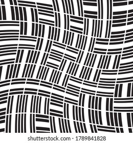 Seamless pattern with twist oblique black segments
