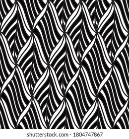 Seamless pattern with twist oblique black segments