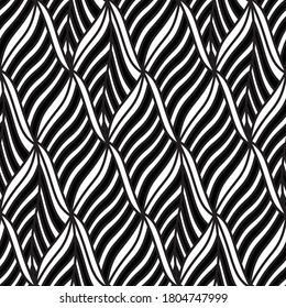 Seamless pattern with twist oblique black segments