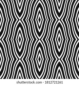 Seamless pattern with twist oblique black bands