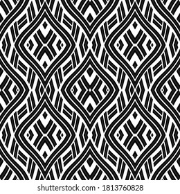 Seamless pattern with twist oblique black bands