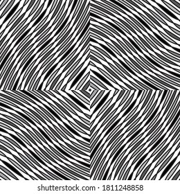 Seamless pattern with twist oblique gray  bands