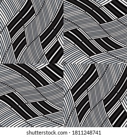 Seamless pattern with twist oblique silver gray  bands