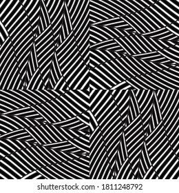 Seamless pattern with twist oblique white bands