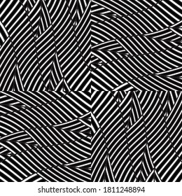 Seamless pattern with twist oblique white bands