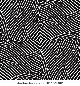 Seamless pattern with twist oblique white bands
