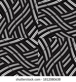Seamless pattern with twist oblique white bands