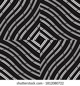 Seamless pattern with twist oblique white bands