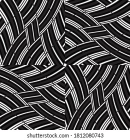 Seamless pattern with twist oblique white bands