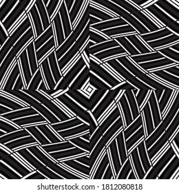 Seamless pattern with twist oblique white bands