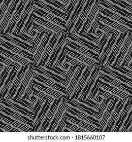 Seamless pattern with twist oblique white bands