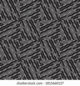Seamless pattern with twist oblique white bands