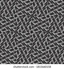 Seamless pattern with twist oblique white bands