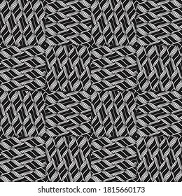 Seamless pattern with twist oblique white bands