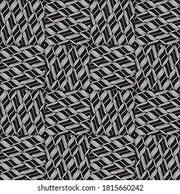 Seamless pattern with twist oblique white bands