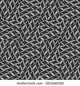 Seamless pattern with twist oblique white bands