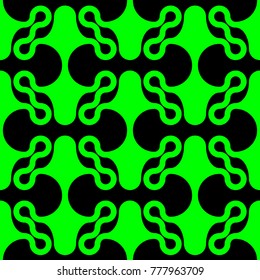 seamless pattern, twisted lines, endless background, green and black, seamless picture, pattern for textiles, modern style, exclusive design